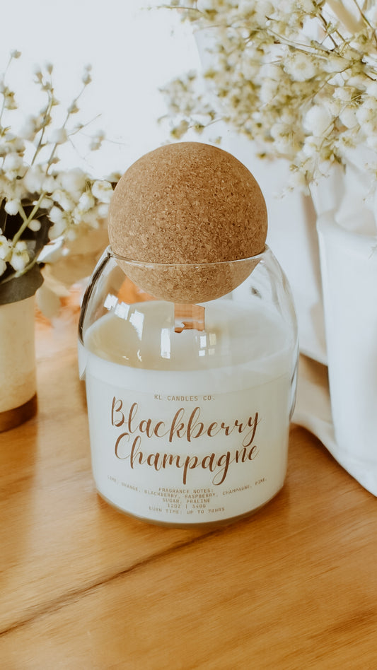 Blackberry Champagne Scented Candle