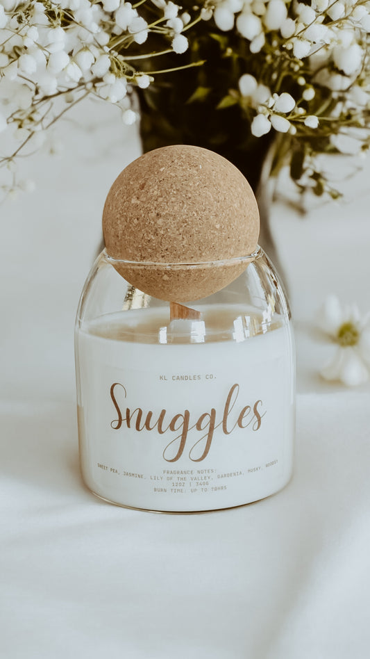 Snuggles scented candle