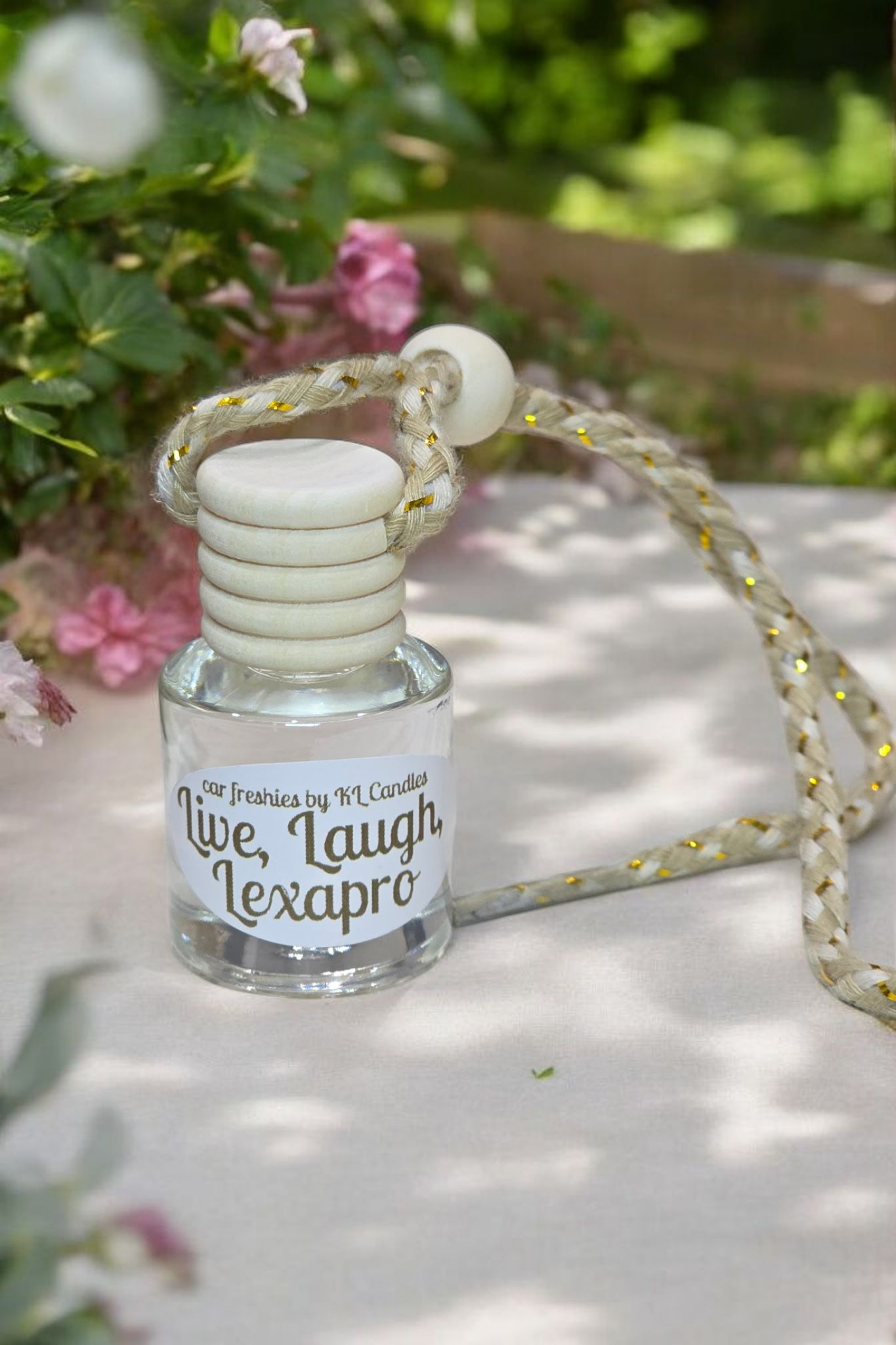 Live Laugh Lexapro Scented Car Freshie