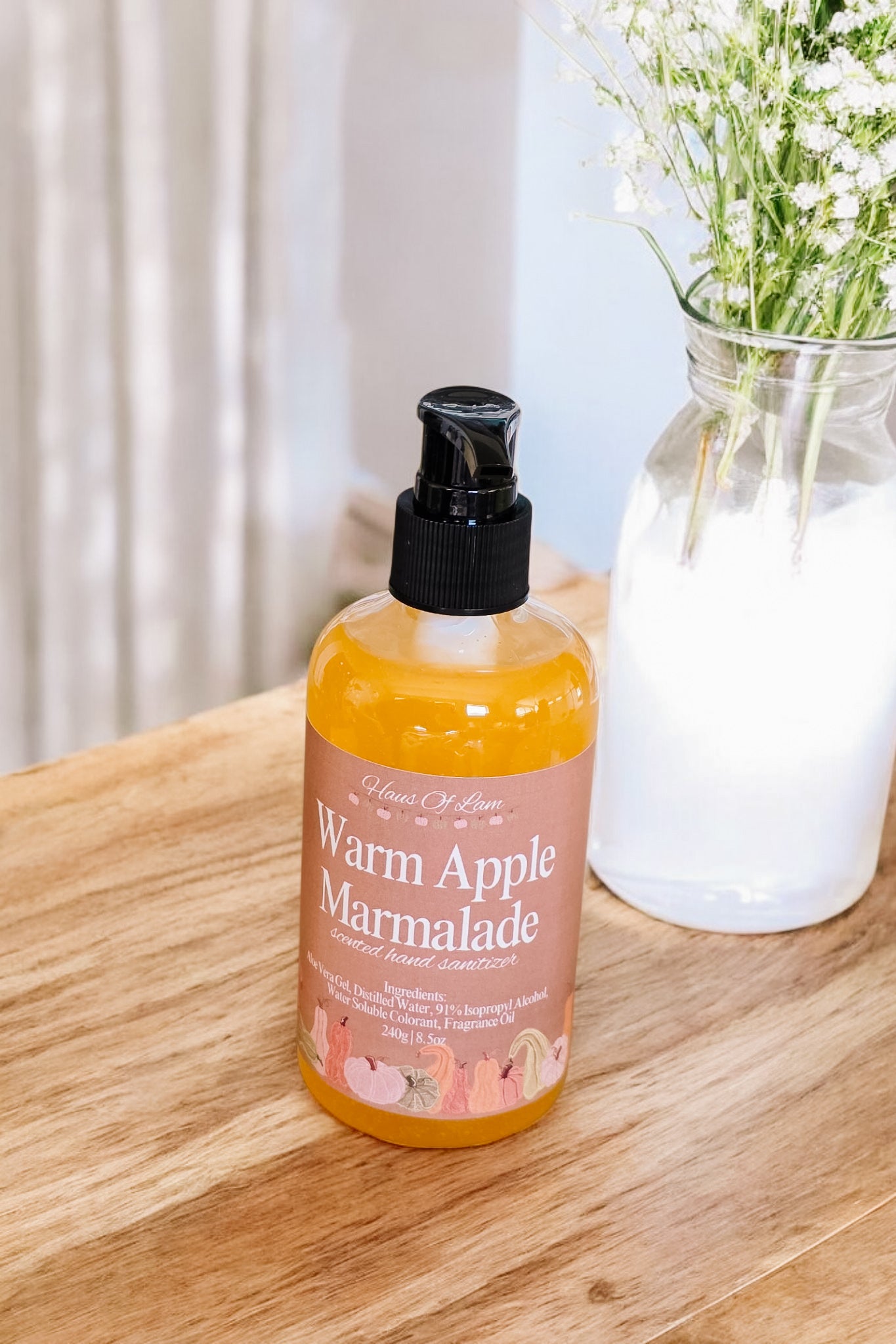 8oz Warm Apple Marmalade Hand Sanitizer