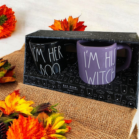 I'm Her Boo & I'm His Witch Matching Mugs