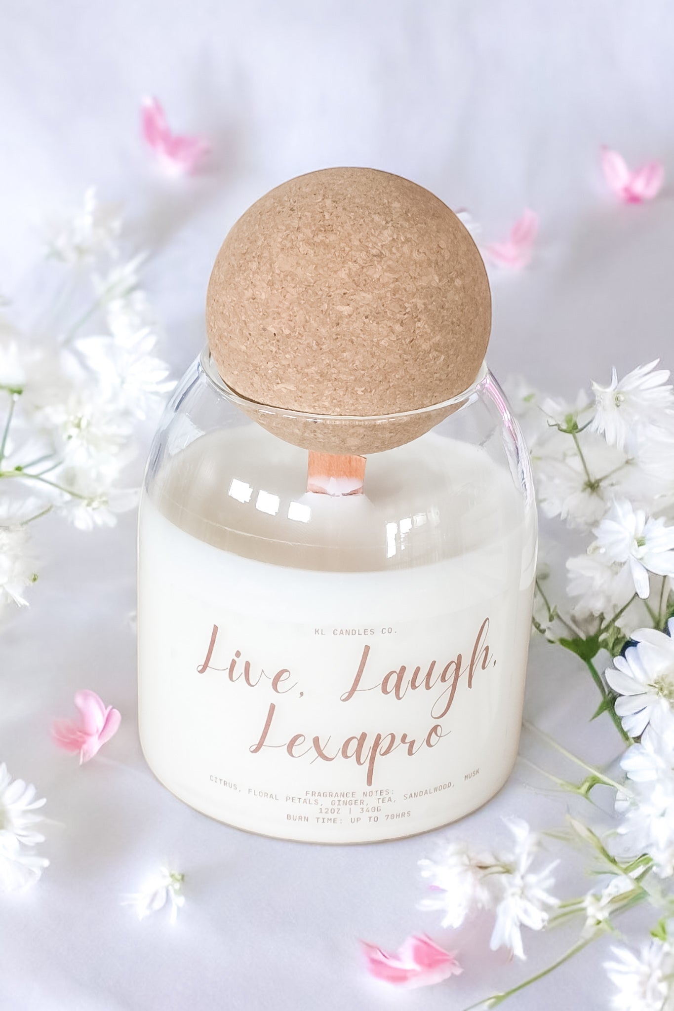 Live Laugh Lexapro Scented Candle