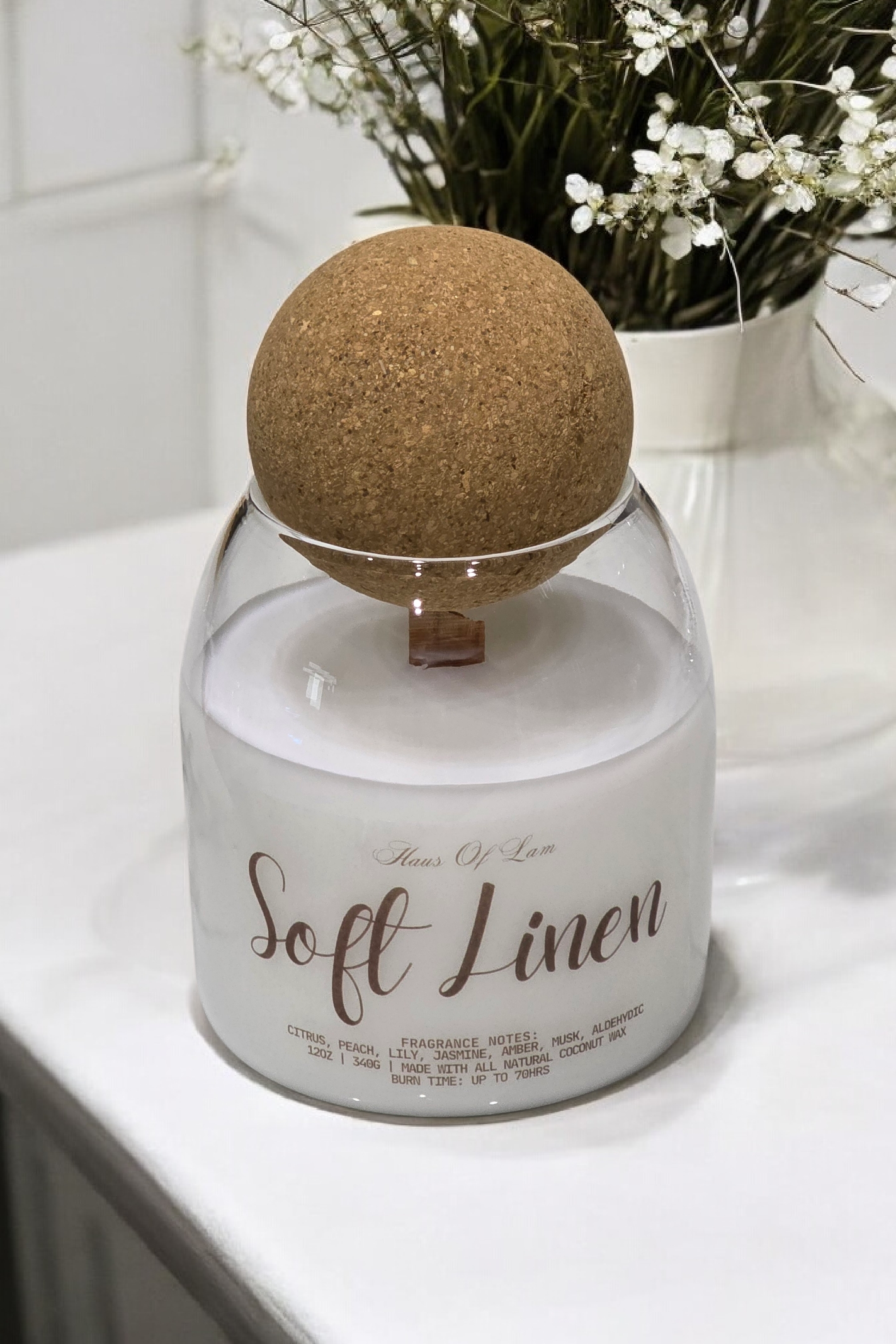 Soft Linen Scented Candle