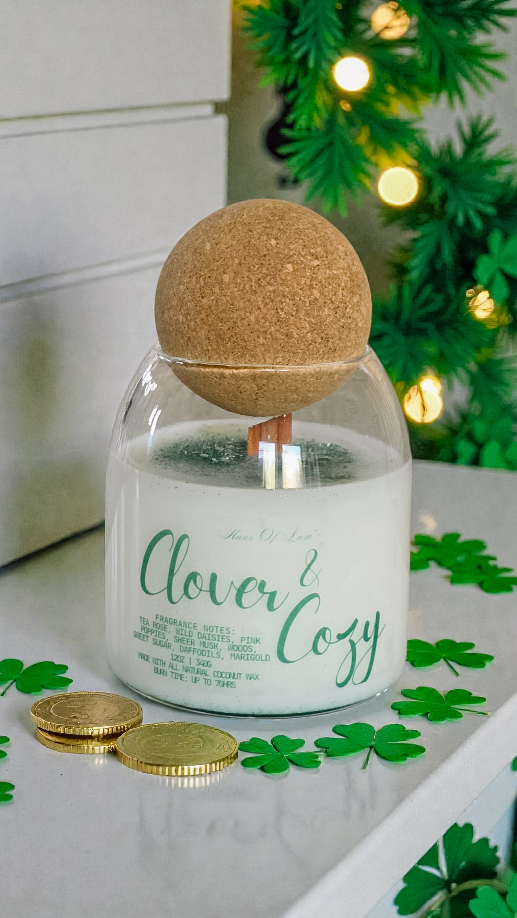 Clover & Cozy Scented Candle