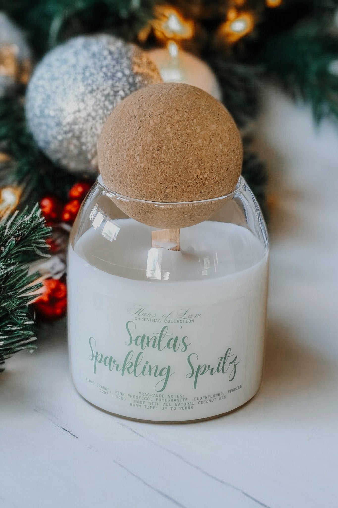 Santa's Sparkling Spritz Scented Candle 🎄